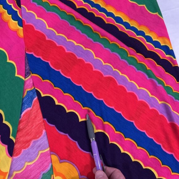 Vtg Kahala Womens Knit Dress Hawaiian Maxi Floral Psychedelic Tropical 60s-70s - Picture 8 of 10